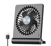 Mini ventilatore da tavolo - Alimentato a batteria ricaricabile tramite USB, ultra silenzioso | Flusso d'aria potente, ventola da viaggio a 3 velocità | Inclinazione 220°, materiale ABS, capacità batt