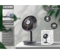 Mini ventilatore da tavolo HM-8278 ricaricabile 4 velocità oscillante portatile [EEK: A+++]