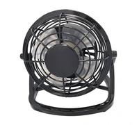 Mini Ventilatore da Tavolo IluminaShop 2,5W 4 Pale USB Testa Orientabile Nero