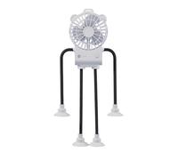 Mini ventilatore da ufficio, ventilatore da tavolo, a ventosa, a tre velocità, a forma di robot, ideale per ufficio, camera da letto, campeggio, lavoro, comodino, casa, dormitorio, soggiorno