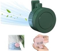 Mini Ventilatore Elettrico Portatile Silenzioso Senza Pale, Mini Ventilatore Con Clip Da Cintura Sulla Maglietta, 3 Velocità, Piccolo Ventilatore Senza Pale A Mani Libere, Ventilatori Da Collo (green)