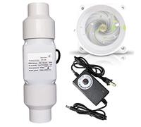 Mini Ventilatore in Linea da 2 Pollici con velocità del Vento Elevata e Adattatore in PVC da 32 mm, Ventilatore di Ventilazione Regolabile e variabile, diffusore d'Aria,