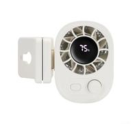 Mini ventilatore indossabile con clip in vita con 100 variazioni di velocità, compagno perfetto per escursioni e viaggi in campeggio (bianco)