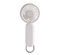 Mini ventilatore leggero per uso studentesco ricaricabile e compatto, per giornate calde in dormitorio o durante eventi all'aperto (bianco)