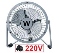 Mini Ventilatore Moderno 220V ACCIAIO satinat da Tavolo Piccolo per la Scrivania