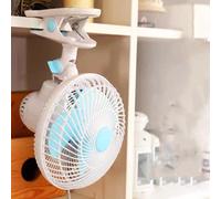 Mini Ventilatore Oscillante Con Clip 20W Ø 18CM Tavolo Scrivania Presa Schuko