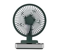 Mini Ventilatore Oscillante Ricaricabile USB Da Scrivania Portatile Silenzioso A 4 Velocità Vento Forte(Green)