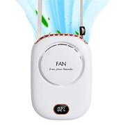 Mini ventilatore personale indossabile da appendere al collo, ricaricabile, portatile, estivo, con cordino e staffa, potente 3 velocità, grandangolo di 120 gradi, clip sulla vita, per esterni, senza