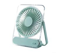 Mini ventilatore pieghevole portatile USB di ricarica desktop con schermo digitale, 3 impostazioni, flusso d'aria a basso rumore, per scuola, spiaggia, concerti, vacanze, regalo compatto (verde)