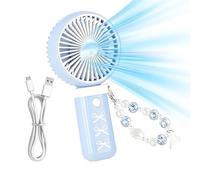 Mini ventilatore portatile a 3 velocità USB di ricarica gadget di | Ventola di raffreddamento portatile per patio, spiaggia, viaggi, campeggio, cortile, biblioteca, ufficio, estate