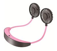 Mini Ventilatore Portatile Appeso al Collo, Ventilatore Portatile Mini Ventilatore USB Ventilatore Personale a Mano Libera Appeso al Collo Sport-Arancione (Arancione)