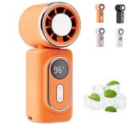 Mini ventilatore portatile con clip, 3 in 1, portatile, ricaricabile, con batteria da 3000 mAh, 5 velocità, flusso d'aria regolabile a 180°, raffreddamento turbo USB-C per viaggi, ufficio e trucco