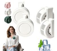 Mini Ventilatore Portatile Con Clip Aggiornamento 2026 - Ultra-Silenzioso, Senza Pale, Ricaricabile Via Usb - Ideale Per l'Ufficio, i Viaggi e l'Aria Aperta (2, Bianco)