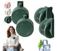 Mini Ventilatore Portatile Con Clip Aggiornamento 2026 - Ultra-Silenzioso, Senza Pale, Ricaricabile Via Usb - Ideale Per l'Ufficio, i Viaggi e l'Aria Aperta (2, Verde)