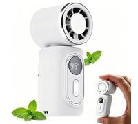 Mini ventilatore portatile con clip, batteria ricaricabile 3 in 1 da 3000 mAh, display a LED, flusso d'aria regolabile a 180°, alimentazione USB-C, ventola di raffreddamento per viaggi, all'aperto