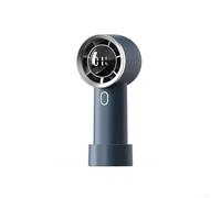 Mini ventilatore portatile con display digitale per lo stato della batteria, 100 livelli di regolazione del vento, ricaricabile da tipo C, motore brushless con tecnologia di riduzione del rumore (blu)