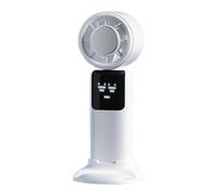 Mini Ventilatore Portatile Con Volti AI - Ventilatore Da Collo Portatile Da Tavolo | Ventola Di Raffreddamento Ricaricabile Pieghevole A 4 | Ventilaore Personale Con Display A LED Per La Casa E