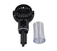 Mini ventilatore portatile da appendere al collo con ricarica USB e funzione spray, perfetto per rimanere freschi durante le attività estive (nero)