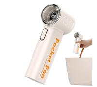 Mini ventilatore portatile - Digital Display Handheld Cooler, 5.43 Inches Personal Cooling Device, Summer Essential with Five Speed Control, Travel Gear with Ricaricable Battery, Cooling Mini Fan for