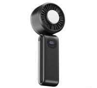 Mini ventilatore portatile facilmente trasportabile che offre turbina ad alta velocità come il flusso d'aria; compagno perfetto per eventi con clima caldo o all'interno a casa (nero)