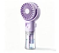 Mini ventilatore portatile, nebulizzatore, ricaricabile tramite USB, ventilatore tascabile con 4 velocità regolabili e nebbia d'acqua, ventilatore portatile silenzioso per casa, ufficio, viaggi (viola