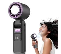 Mini ventilatore portatile portatile con batteria ricaricabile USB da 4000 mAh, display a LED, design pieghevole per viaggi, campeggio e ufficio