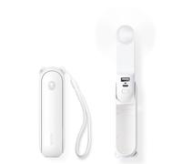 Mini ventilatore portatile power bank torcia 2000mAh Bianco