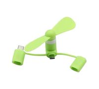 Mini ventilatore portatile USB, dispositivo di raffreddamento plug-and-play per Android Type-C, ventilatore silenzioso tri-funzionale, per viaggi e casa, ufficio, lame morbide sicure per le mani