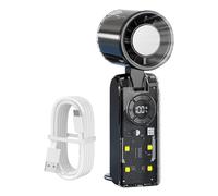 Mini ventilatore portatile - USB ricaricabile 3600mAh pieghevole con luce LED, display digitale a 100 velocità, mini ventilatore personale | Ragazze Lavoro libero Informazioni sullo stato della