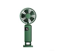 Mini ventilatore portatile USB, ventilatore pieghevole portatile da appendere al collo, con 5 impostazioni di velocità regolabili e batteria ricaricabile, per esterni, per studiare, viaggiare (verde)