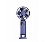 Mini ventilatore portatile USB, ventilatore pieghevole portatile da appendere al collo, con 5 impostazioni di velocità regolabili e batteria ricaricabile, per esterni, per studiare, viaggiare (blu)