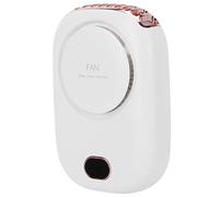 Mini Ventilatore Portatile, Ventilatore Cordino a 3 Velocit¨¤ Ricarica USB Piccola Scrivania Ventilatore per il Viso Collo Appeso Ventilatore Senza Lama per Viaggi in Campeggio a Casa(bianca)