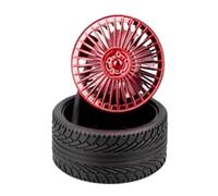 Mini ventilatore retrò dal design elegante alimentato tramite USB, funzionamento silenzioso e facile portabilità (rosso)