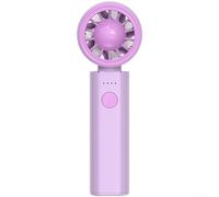Mini ventilatore ricaricabile USB con 4 velocità del vento e batteria a lunga durata da 2000 mAh per raffreddamento esterno o interno (viola chiaro)