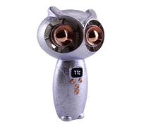 Mini ventilatore tascabile, a forma di gufo, 100 velocità, regolabile, con display digitale, tipo C, ricaricabile, per viaggi, all'aperto, ufficio e scuola, perfetto per donne e uomini
