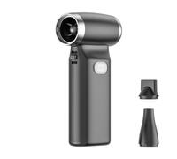 Mini Ventilatore Turbo Portatile con Schermo LED, USB-C, 110000 RPM, 11 m/s Flusso d'Aria, 100 Livelli di Potenza, per Casa, Ufficio, Viaggi