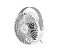 Ardes Ventilatore mini AR5F03 USB 3 pale Ø10 cm portatile maniglia in eco pelle - Grigio/Bianco