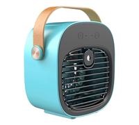 Mini ventilatore USB portatile, condizionatore d'aria ricaricabile da tavolo con velocità del vento regolabile, funzionamento silenzioso per ufficio e casa, batteria da 4000 mAh, cavo di ricarica