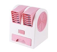 Mini ventilatore USB Raffreddatore d'aria Ventilatore da tavolo Condizionatore Umidificatore Purificatore Ventole di raffreddamento for Home Office elettrico silenzioso portatile Vento Forte(Pink)