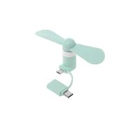 Mini ventola di raffreddamento 2 in 1 tipo C Micro USB compatibile con Samsung, Xiaomi, Huawei, HTC, telefono cellulare, colore verde