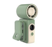 Mini ventola di raffreddamento senza lama in ABS di tipo C con palmare e display a LED Ventole a morsetto per raffreddamento a vortice rotazione a 360 gradi per accessori da viaggio per camicia e vita