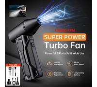 Mini ventola turbo a getto, ventilatore turbo 160000 giri/min, spolverino elettrico regolabile a 3 marce, velocità del vento 52 m/s Motore brushless manuale