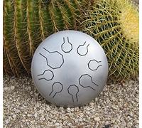 Mini-Vibe in acciaio inox - Naturale - 10 "(25,5 cm) - 8 note in scala "Cosmic" - Paletta in acciaio/Tamburo per lingua in acciaio