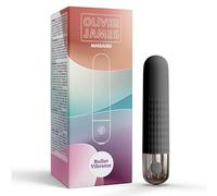 Mini vibratore bullet di Oliver James - Ricaricabile, impermeabile, 10 modalità di piacere, silicone sicuro, sex toy discreto per donne, 9,6 × 1,8 cm, (Nero)