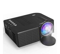 Mini Video Projector LCD Projector Supports 1080P 1800s Multimedia Home Theater Supports Hdmi USB Vga Av for Hous Theater(Black)