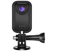 Mini videocamera 2K portatile, impermeabile, 2K HD, action cam indossabile con display TFT, registrazione in loop, per viaggi all'aperto e animali domestici (nero)