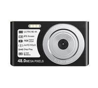 Mini Videocamere Digitali 4K Con Messa A Fuoco Automatica For La Fotografia Videocamera Vlog Compatta Registratore Fotografico Portatile Da 48 MP Casa Scatta Nitida Fluida(No SD Card,Black)