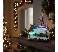 Mini villaggio palloncini Babbo Natale con luci multicolore