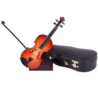 Mini violino da 10 cm con astuccio e supporto.