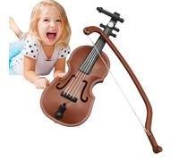 Mini violino musicale - giocattolo per violino per bambini, strumento musicale educativo | Mini ornamento lucido per violino in miniatura come decorazione per soggiorno, casa delle bambole, amanti